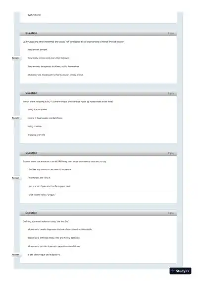 Test Bank For Fundamentals of Abnormal Psychology, 7th Edition - Page 16 preview image