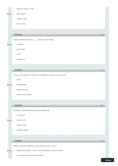 Test Bank For Fundamentals of Abnormal Psychology, 7th Edition - Page 23 preview image