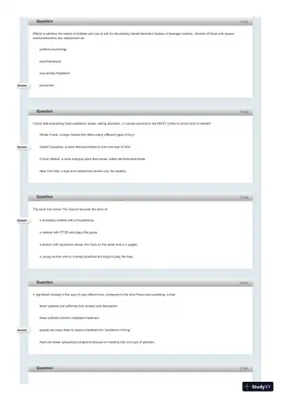 Test Bank For Fundamentals of Abnormal Psychology, 7th Edition - Page 30 preview image
