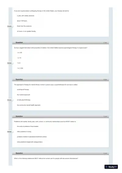 Test Bank For Fundamentals of Abnormal Psychology, 7th Edition - Page 31 preview image