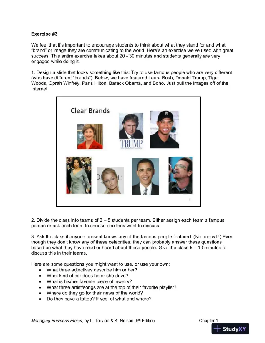 Managing Business Ethics: Straight Talk about How to Do It Right, 6th Edition Solution Manual, page 10