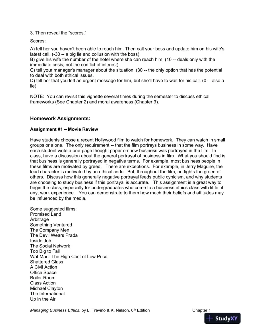 Managing Business Ethics: Straight Talk about How to Do It Right, 6th Edition Solution Manual, page 12