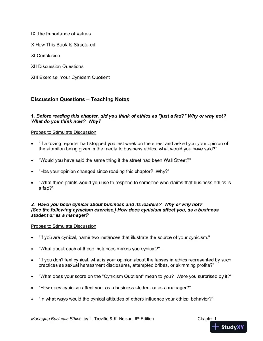 Managing Business Ethics: Straight Talk about How to Do It Right, 6th Edition Solution Manual, page 3