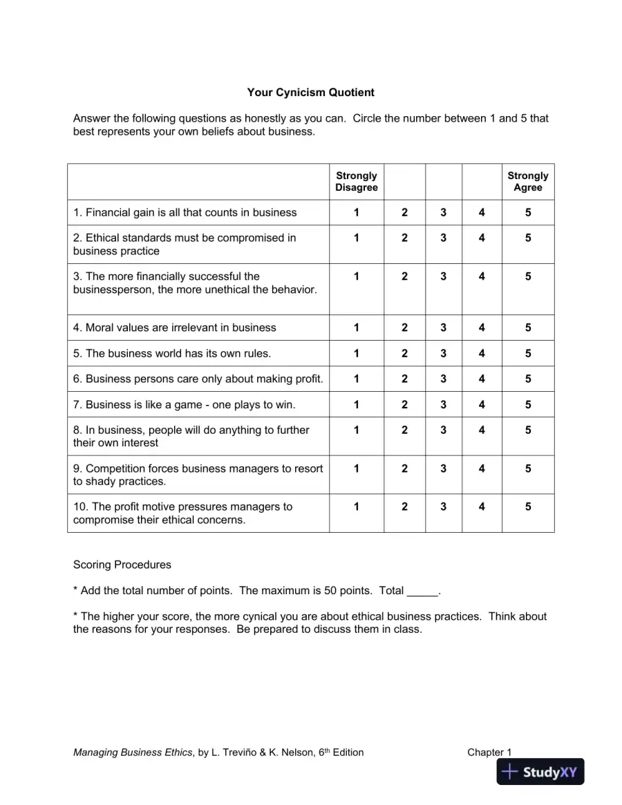 Managing Business Ethics: Straight Talk about How to Do It Right, 6th Edition Solution Manual, page 9
