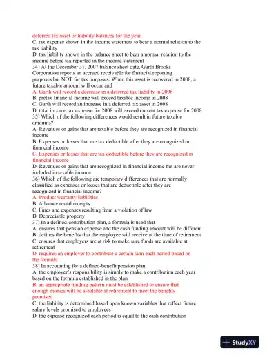 ACC 423 Final Exam - Page 7 preview image