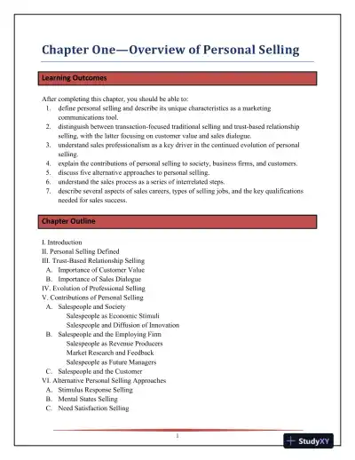 SELL, 5th Edition Solution Manual - Page 1 preview image