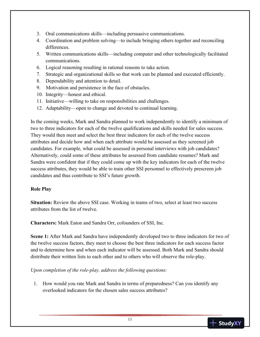 SELL, 5th Edition Solution Manual, page 12
