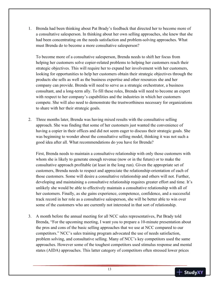 SELL, 5th Edition Solution Manual, page 14