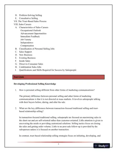 SELL, 5th Edition Solution Manual - Page 3 preview image