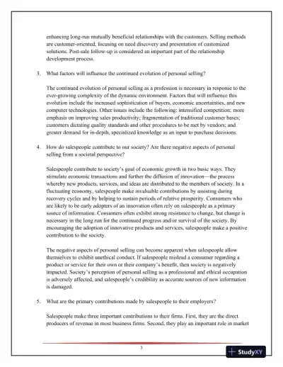 SELL, 5th Edition Solution Manual - Page 4 preview image