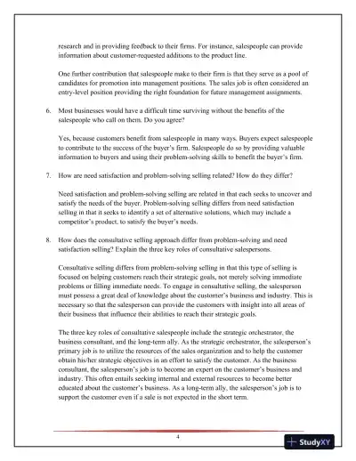 SELL, 5th Edition Solution Manual - Page 5 preview image