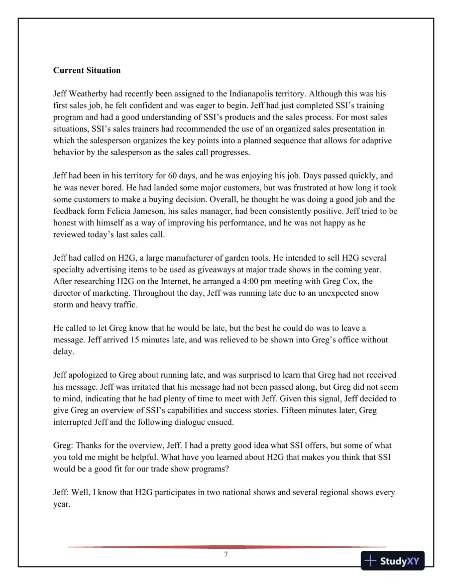 SELL, 5th Edition Solution Manual, page 8