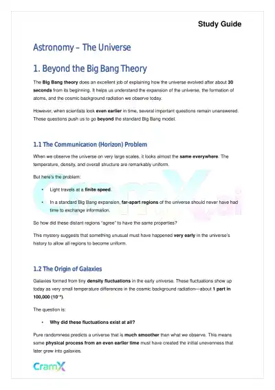 Astronomy - The Universe - Page 1 preview image