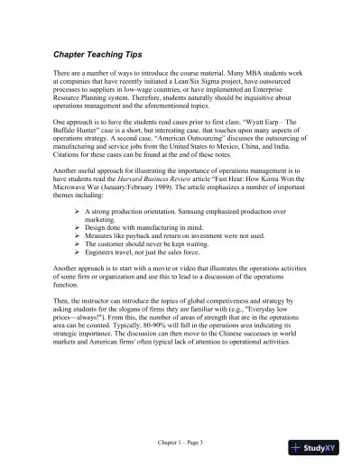 Operations Management for MBAs, 5th Edition Solution Manual - Page 4 preview image