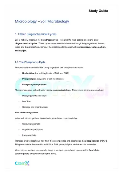 Microbiology - Soil Microbiology - Page 1 preview image