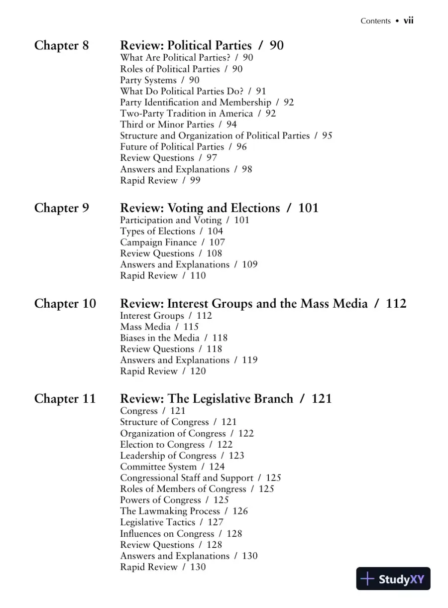 5 Steps to a 5 on the AP: U.S. Government and Politics (2003), page 10
