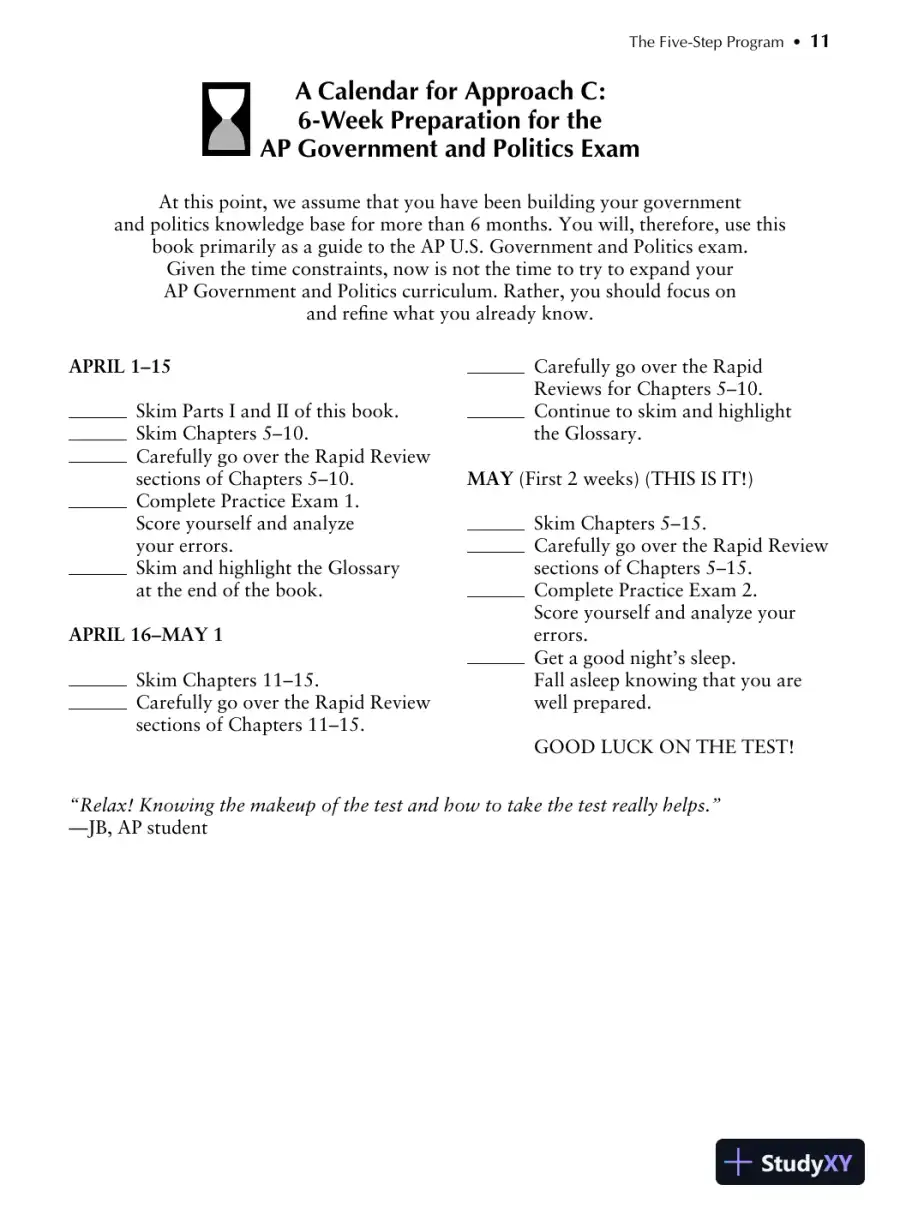 5 Steps to a 5 on the AP: U.S. Government and Politics (2003), page 28