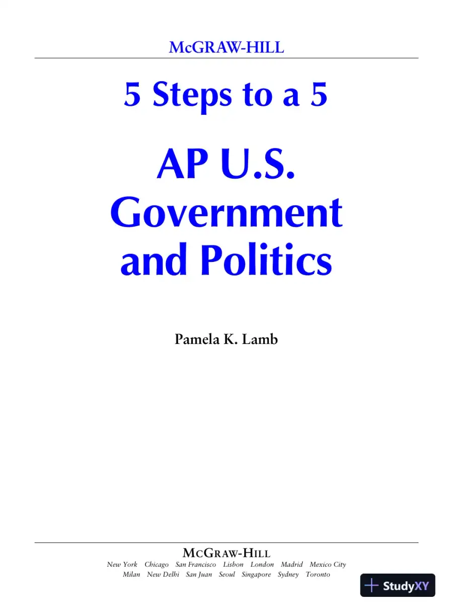 5 Steps to a 5 on the AP: U.S. Government and Politics (2003), page 5