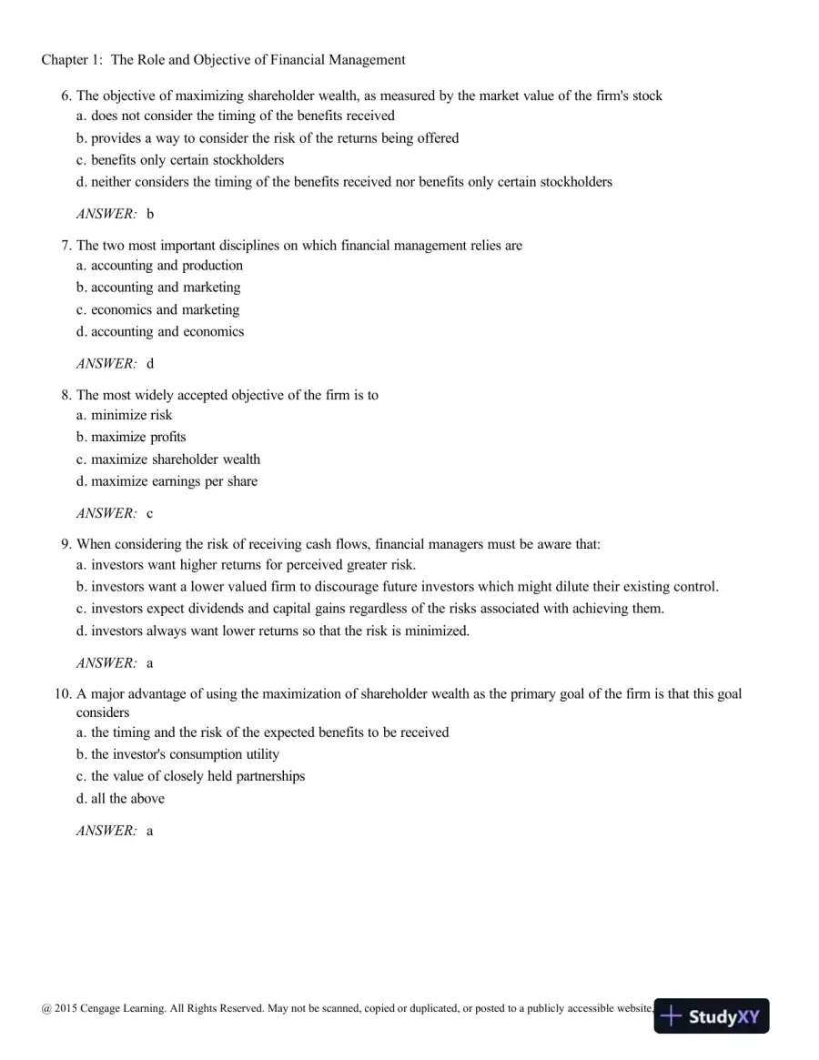 Test Bank For Contemporary Financial Management, 13th Edition, page 3