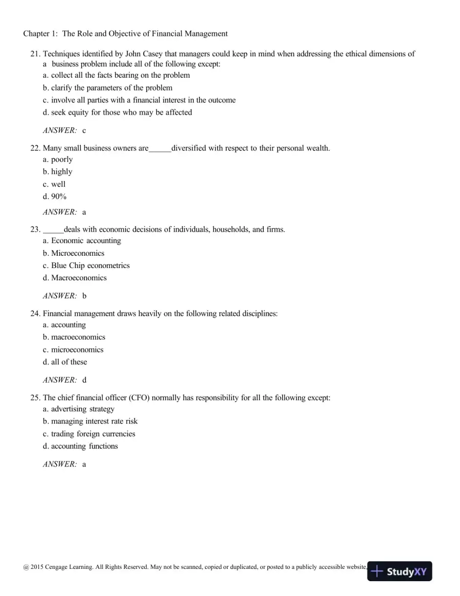 Test Bank For Contemporary Financial Management, 13th Edition, page 6