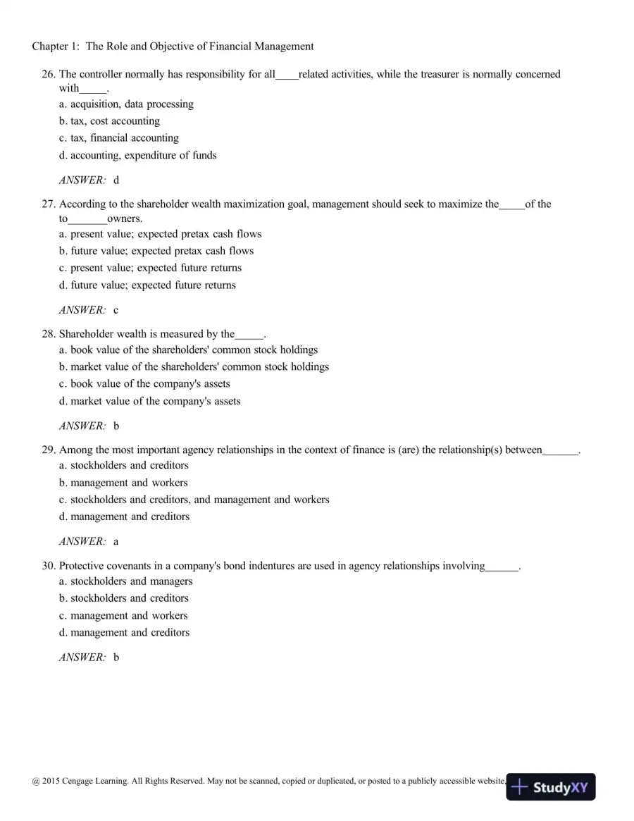 Test Bank For Contemporary Financial Management, 13th Edition, page 7
