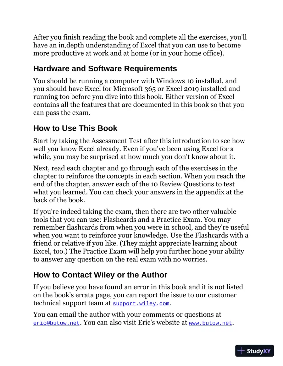 MCA Microsoft Office Specialist Study Guide: Excel Associate Exam MO-200 (2021), page 22