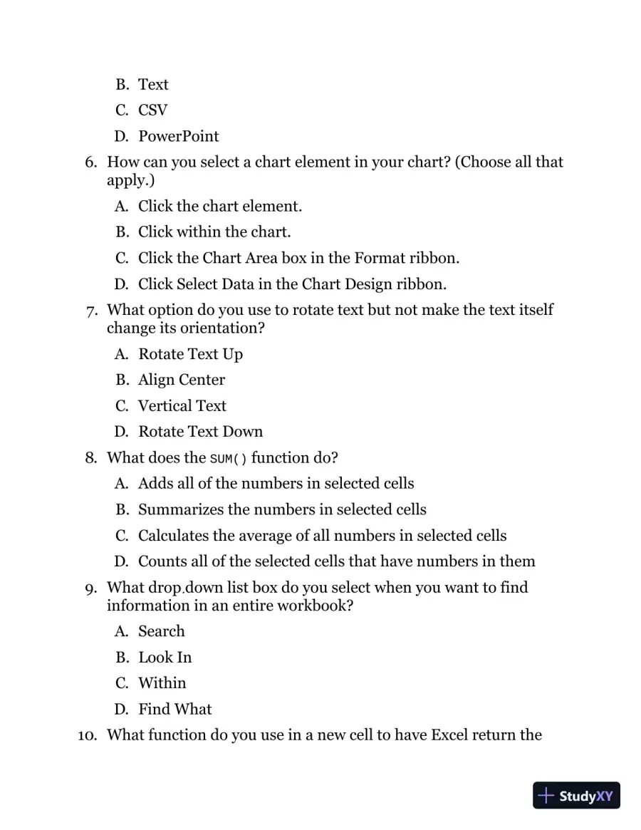 MCA Microsoft Office Specialist Study Guide: Excel Associate Exam MO-200 (2021), page 27