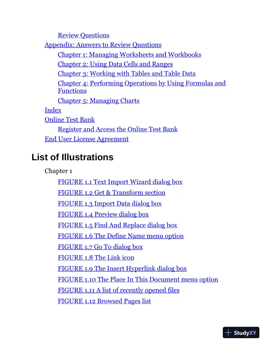 MCA Microsoft Office Specialist Study Guide: Excel Associate Exam MO-200 (2021), page 5