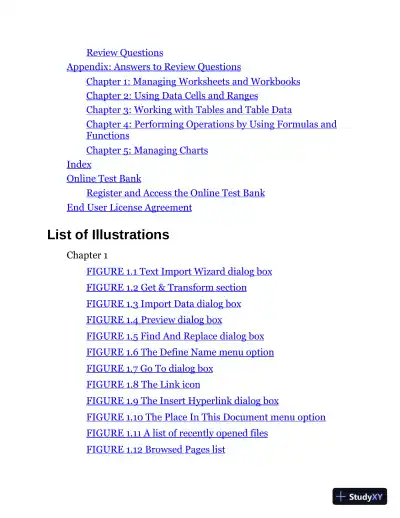 MCA Microsoft Office Specialist Study Guide: Excel Associate Exam MO-200 (2021) - Page 5 preview image