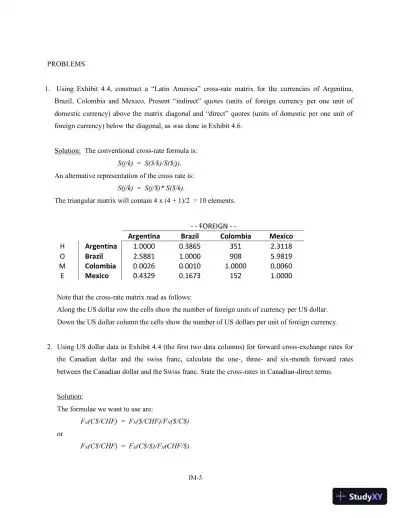 International Financial Management: Canadian Perspective 3rd Edition Solution Manual - Page 31 preview image