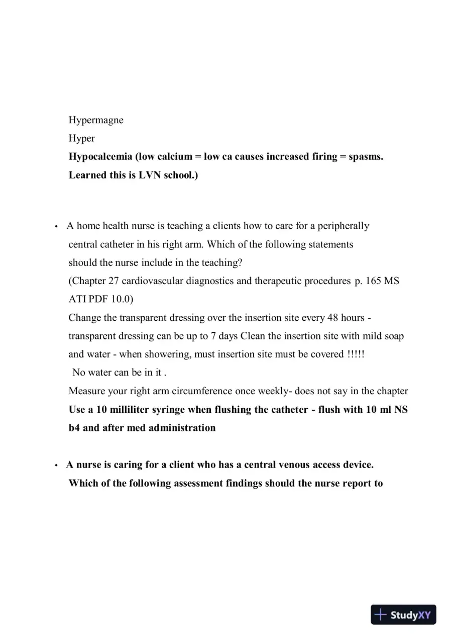 2022-2023 ATI RN Medical Surgical Nursing Proctored Exam With Answers (93 Solved Questions), page 11