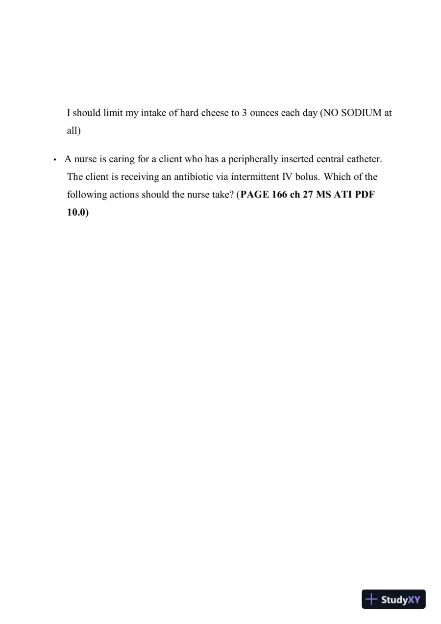 2022-2023 ATI RN Medical Surgical Nursing Proctored Exam With Answers (93 Solved Questions), page 13