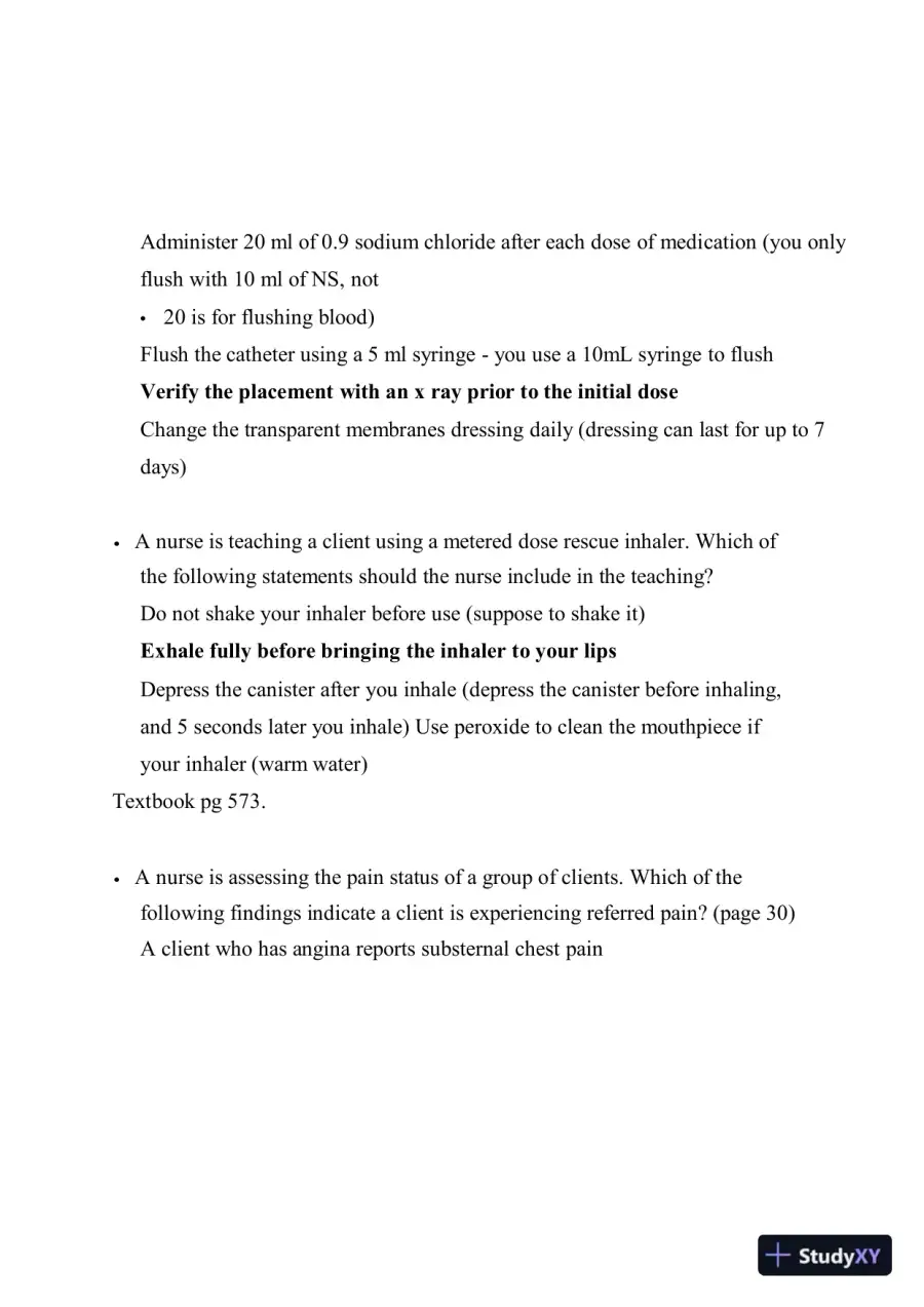 2022-2023 ATI RN Medical Surgical Nursing Proctored Exam With Answers (93 Solved Questions), page 14