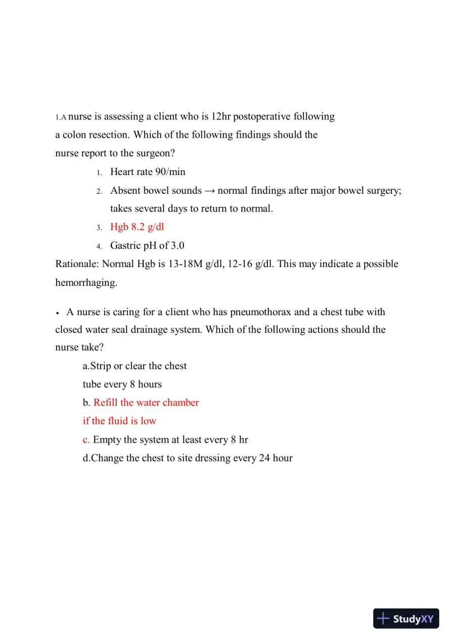 2022-2023 ATI RN Medical Surgical Nursing Proctored Exam With Answers (93 Solved Questions), page 3