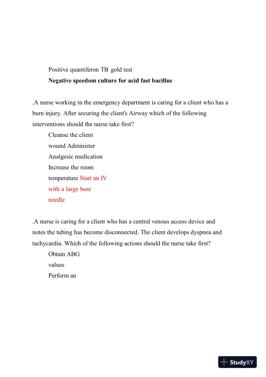 2022-2023 ATI RN Medical Surgical Nursing Proctored Exam With Answers (93 Solved Questions), page 9