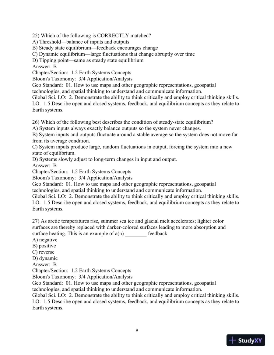 Test Bank for Elemental Geosystems, 9th Edition, page 10