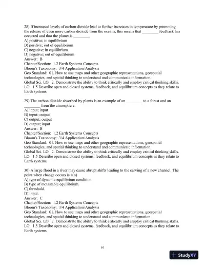 Test Bank for Elemental Geosystems, 9th Edition - Page 11 preview image