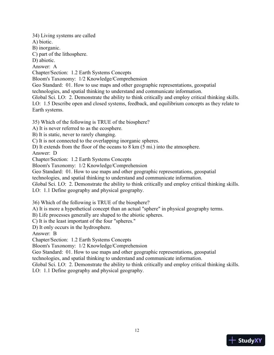 Test Bank for Elemental Geosystems, 9th Edition, page 13