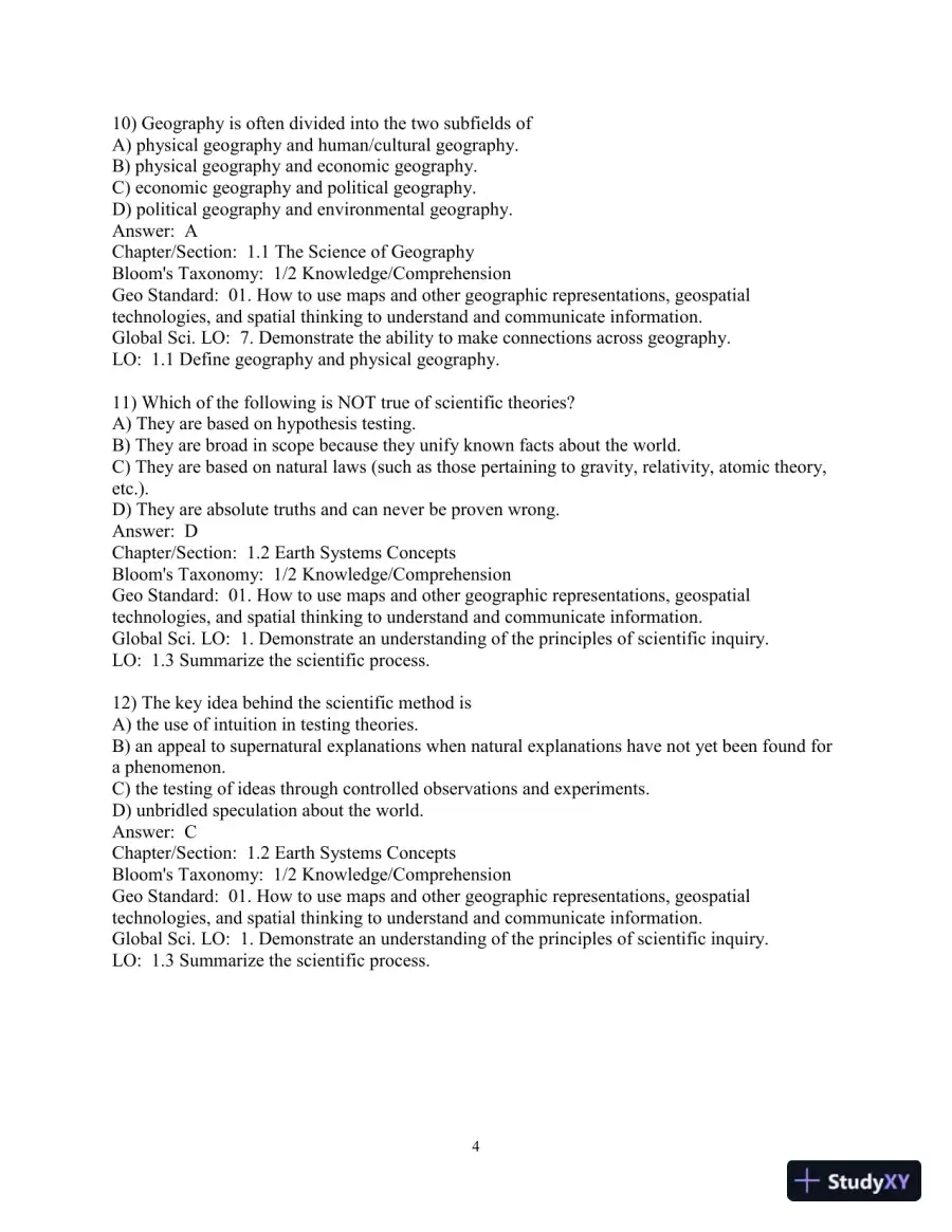 Test Bank for Elemental Geosystems, 9th Edition, page 5