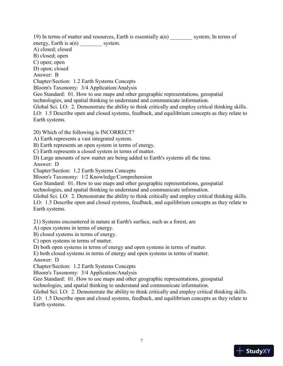 Test Bank for Elemental Geosystems, 9th Edition, page 8