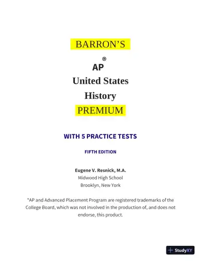 AP US History Premium: With 5 Practice Tests (2020) - Page 4 preview image