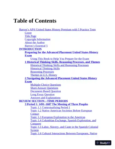 AP US History Premium: With 5 Practice Tests (2020) - Page 6 preview image