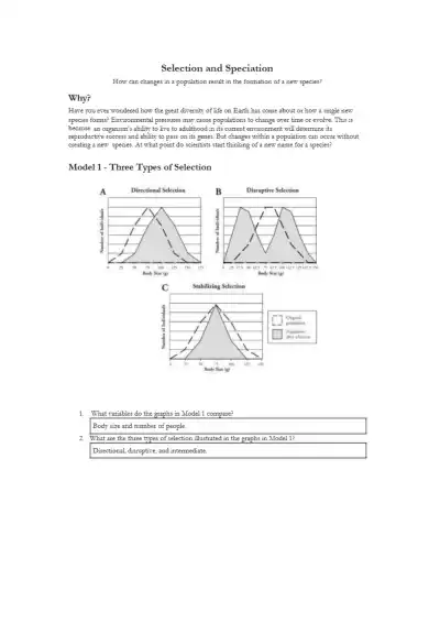 How Changes in Population Lead to the Formation of - Page 1 preview image