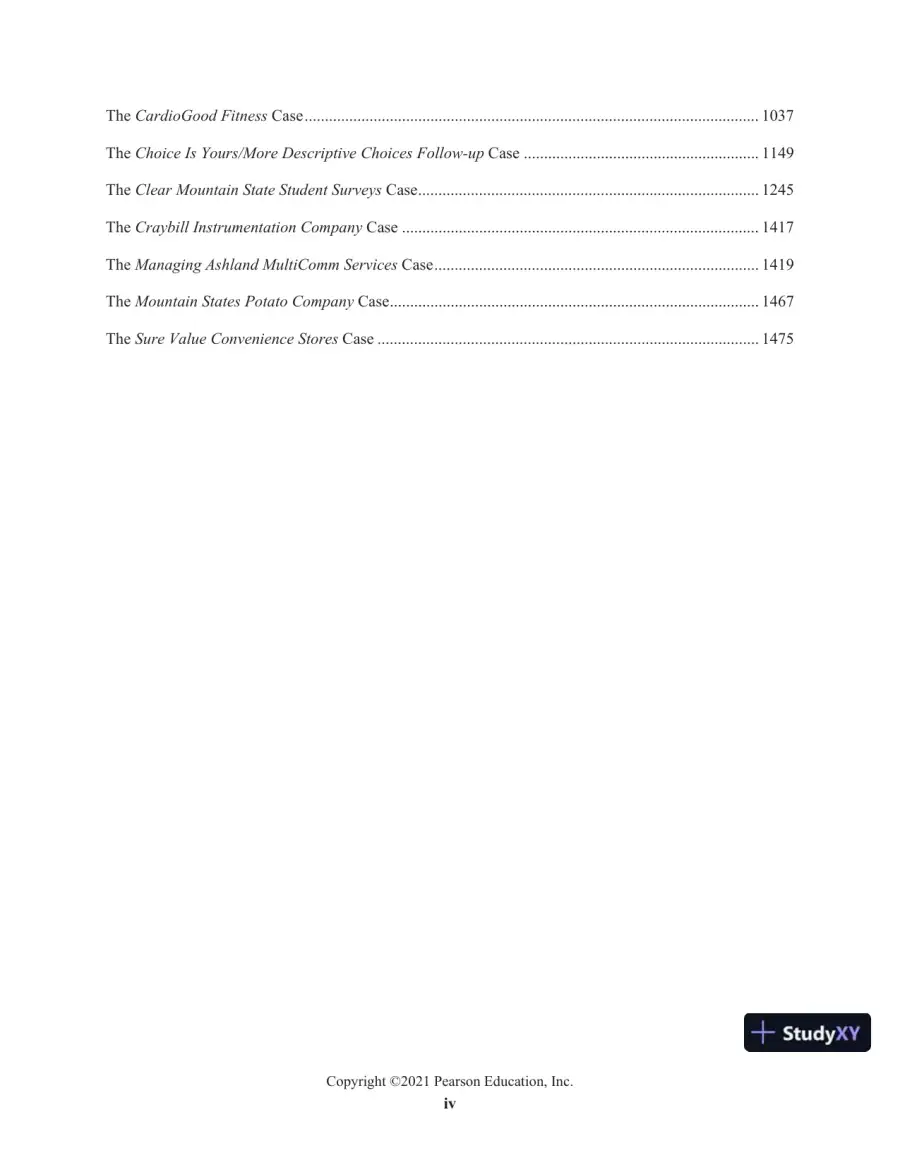 Solution Manual for Statistics for Managers Using Microsoft Excel, 9th Edition, page 4