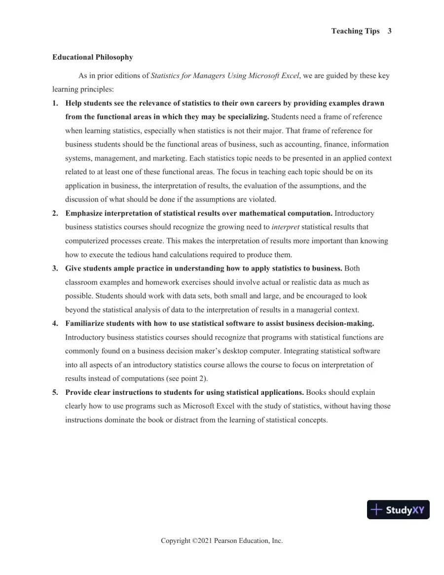 Solution Manual for Statistics for Managers Using Microsoft Excel, 9th Edition, page 8