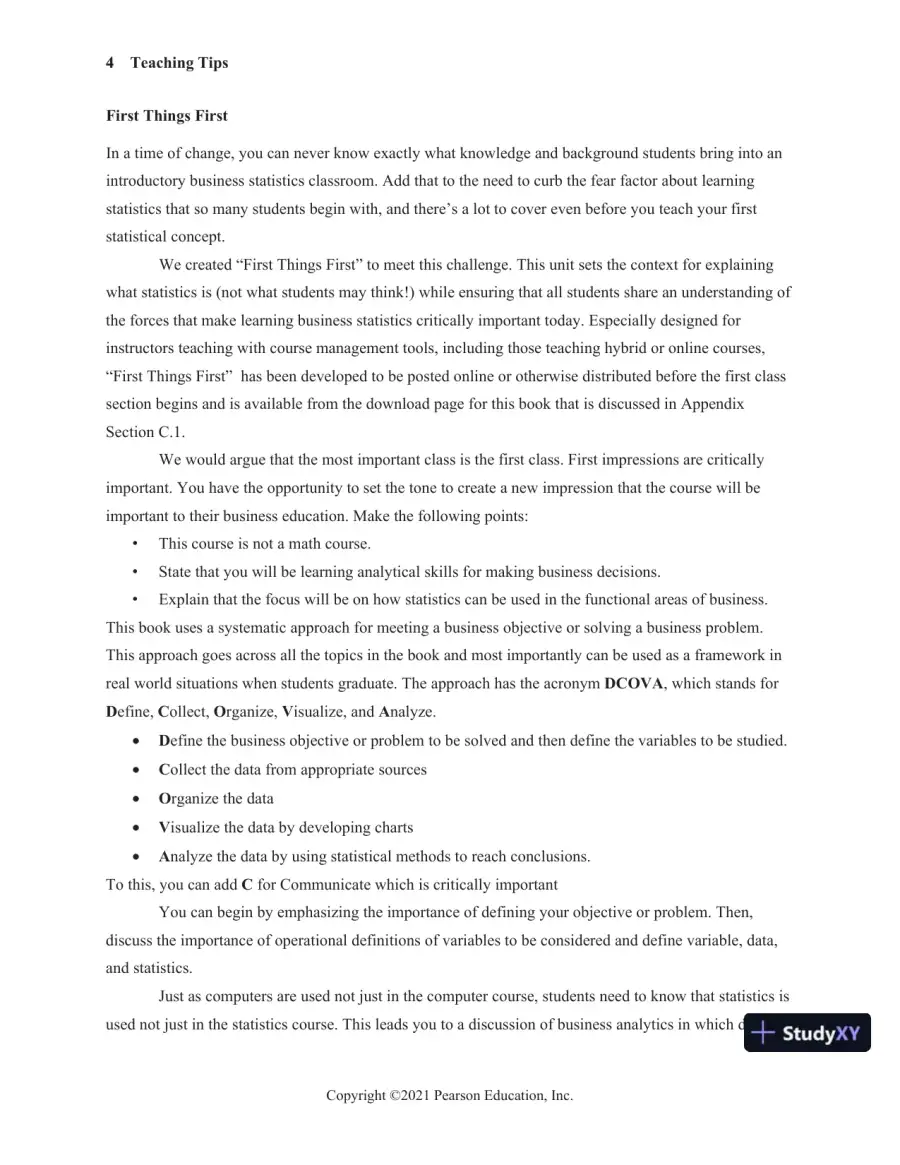 Solution Manual for Statistics for Managers Using Microsoft Excel, 9th Edition, page 9
