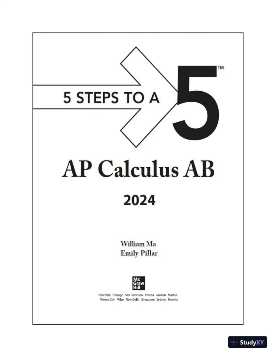 5 Steps to a 5: AP Calculus AB 2024 (2024), page 6