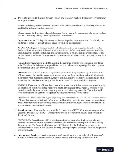 Financial Markets and Institutions, 11th Edition Solution Manual - Page 4 preview image