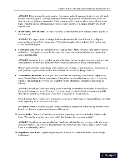 Financial Markets and Institutions, 11th Edition Solution Manual - Page 5 preview image