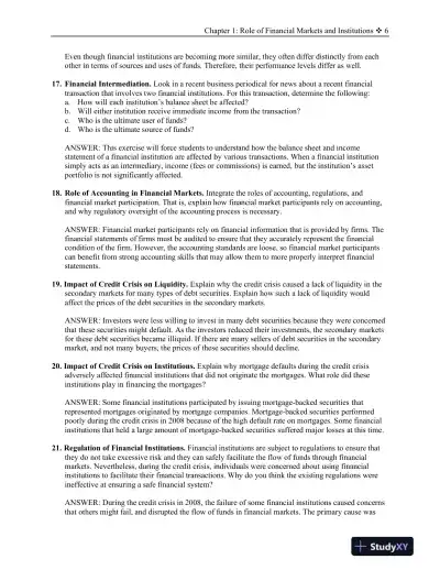 Financial Markets and Institutions, 11th Edition Solution Manual - Page 7 preview image